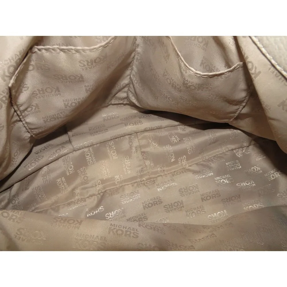 Michael Kors‎ Women's Fulton Leather Vanilla White Gold Chain Hand Bag Purse